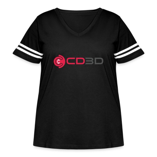 CD3D Transparency Grey - Women's Curvy Vintage Sports T-Shirt
