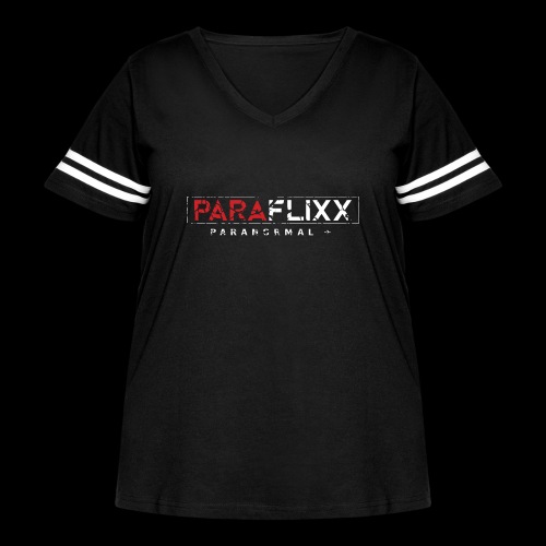 PARAFlixx White Grunge - Women's Curvy Vintage Sports T-Shirt