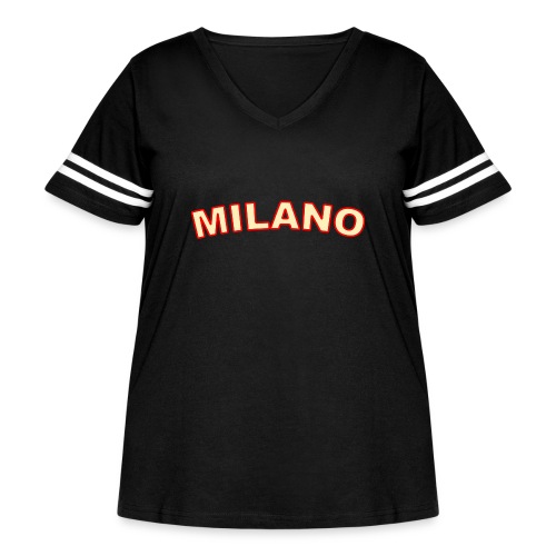 milano_2_color - Women's Curvy V-Neck Football Tee