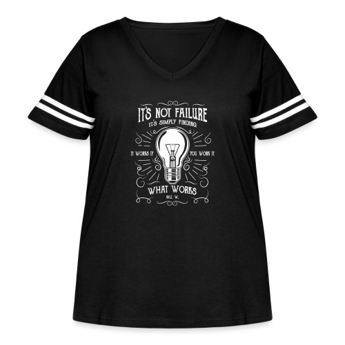 It's not failure it's finding what works - Women's Curvy V-Neck Football Tee