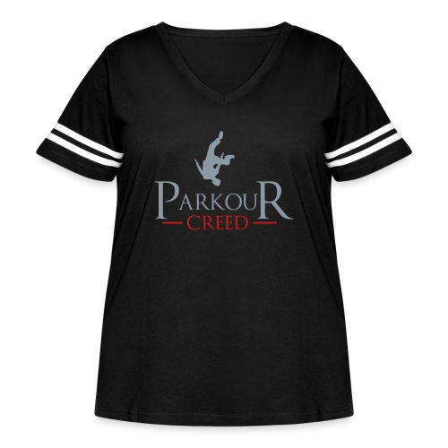 Parkour Creed - Women's Curvy V-Neck Football Tee