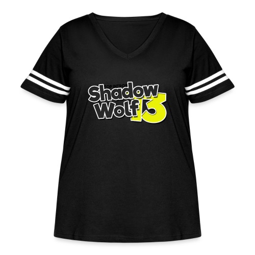 ShadowWolf13 V2 - Women's Curvy V-Neck Football Tee