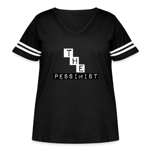 The Pessimist Abstract Design - Women's Curvy Vintage Sports T-Shirt