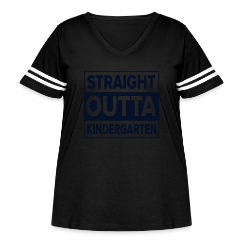 Straight Outta Kindergarten - Women's Curvy Vintage Sports T-Shirt