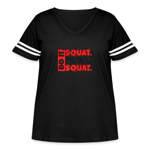 Do It. Squat.Squat.Squat | Vintage Look - Women's Curvy Vintage Sports T-Shirt