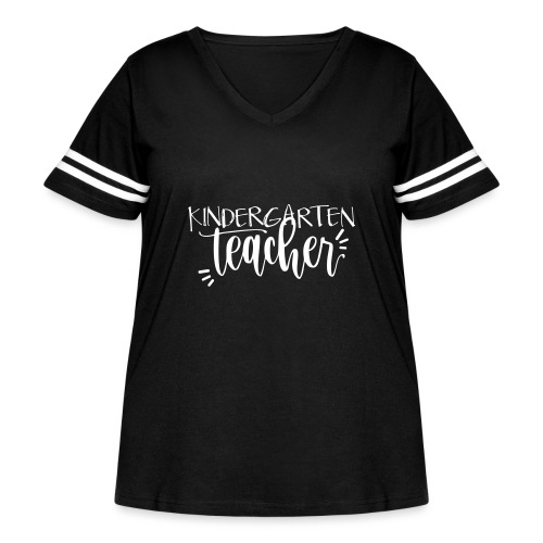 Kindergarten Teacher Teacher T-Shirts - Women's Curvy Vintage Sports T-Shirt