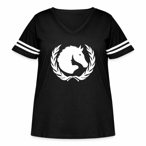 horse stallion woman symbiosis love cool gift idea - Women's Curvy Vintage Sports T-Shirt