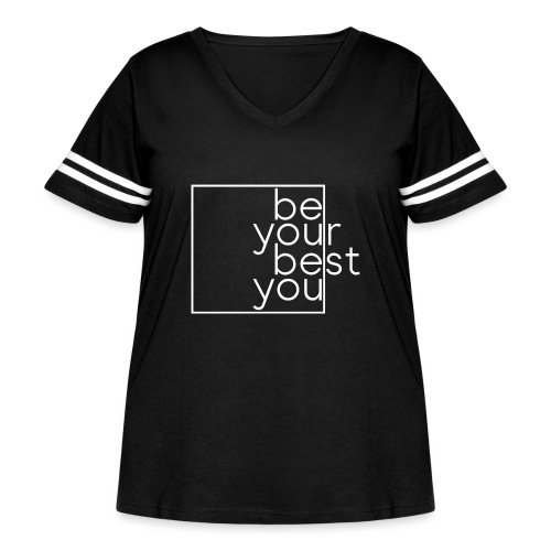 Be Your Best You - Women's Curvy Vintage Sports T-Shirt