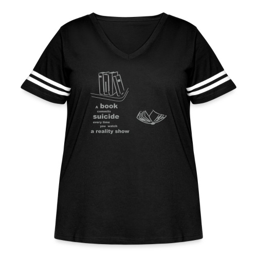 the suicide book - T-shirt col V Football grande taille pour femmes