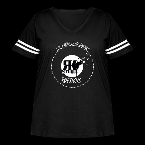 The World is My Garage - Women's Curvy Vintage Sports T-Shirt