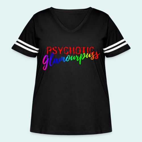Psychotic Glamourpuss - Women's Curvy Vintage Sports T-Shirt