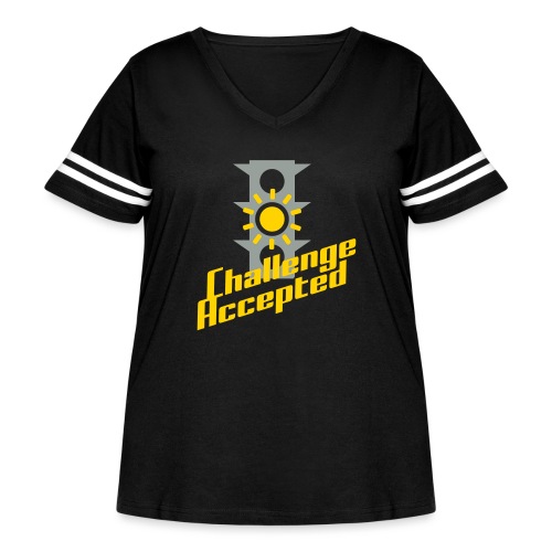 Challenge Accepted - Women's Curvy Vintage Sports T-Shirt