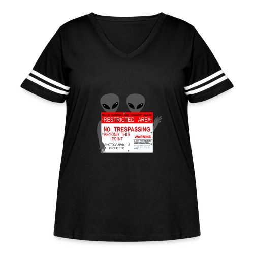 Greys Area 51 - Women's Curvy Vintage Sports T-Shirt