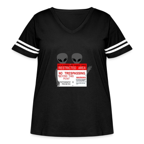Greys Area 51 - Women's Curvy Vintage Sports T-Shirt