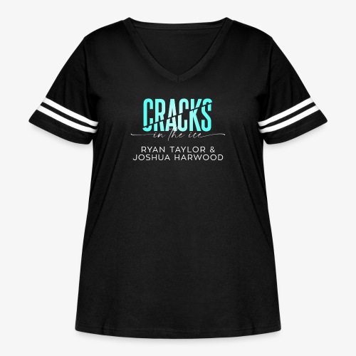 Cracks in the Ice Title White - Women's Curvy Vintage Sports T-Shirt