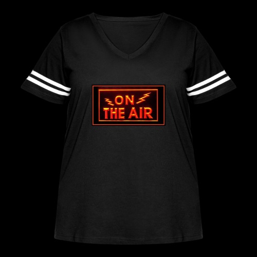 On the Air Neon Radio Sign - Women's Curvy Vintage Sports T-Shirt