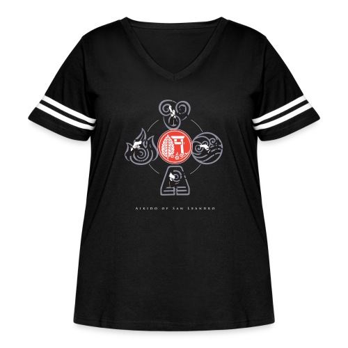 ASL Elements shirt - Women's Curvy Vintage Sports T-Shirt