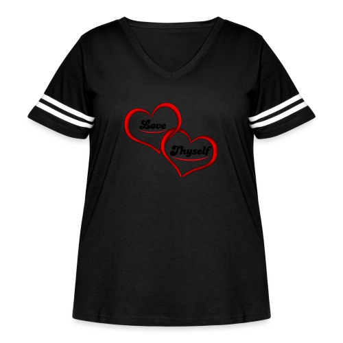 Love Thyself - Women's Curvy Vintage Sports T-Shirt