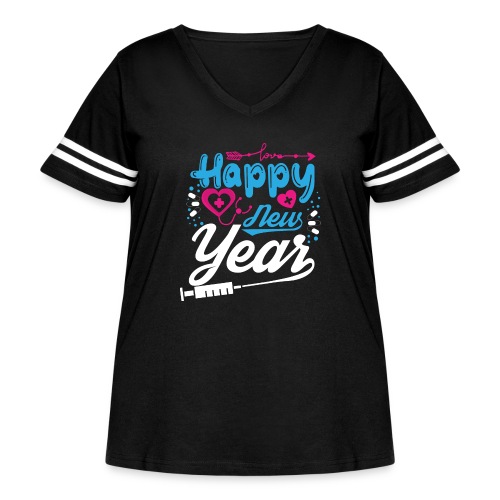 My Happy New Year Nurse T-shirt - Women's Curvy Vintage Sports T-Shirt