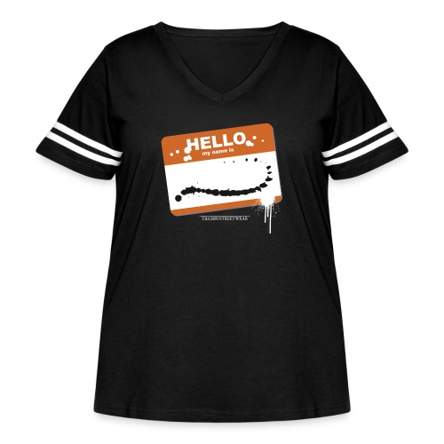 Hello my name is - Women's Curvy Vintage Sports T-Shirt