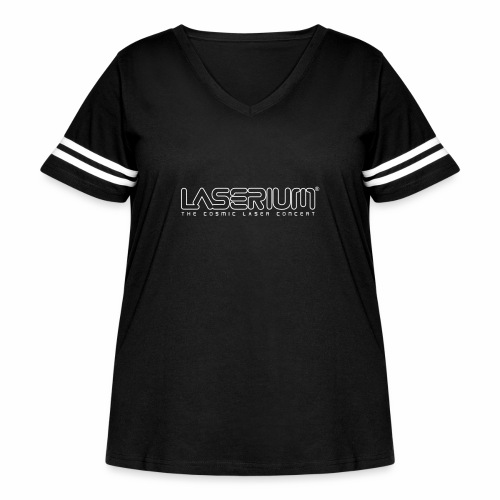 Laserium Logo OL White Tag - Women's Curvy Vintage Sports T-Shirt