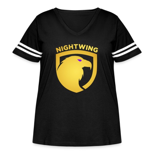 Nightwing Gold Crest - Women's Curvy Vintage Sports T-Shirt