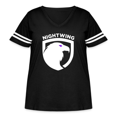 Nightwing White Crest - Women's Curvy Vintage Sports T-Shirt