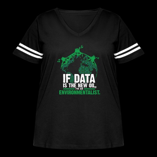 Data Environmentalist - Women's Curvy Vintage Sports T-Shirt