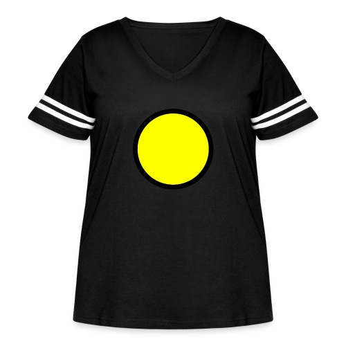 Circle yellow svg - Women's Curvy V-Neck Football Tee
