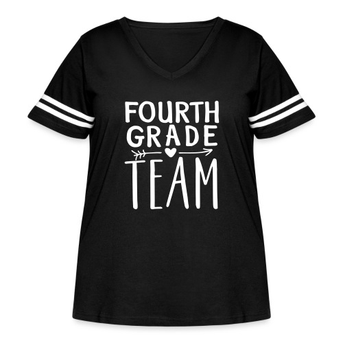 Fourth Grade Team Teacher T-Shirts - Women's Curvy Vintage Sports T-Shirt