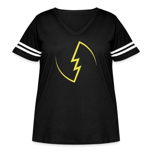 Electric Spark - Women's Curvy Vintage Sports T-Shirt