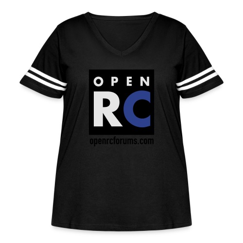 open rc proper 3col - Women's Curvy V-Neck Football Tee