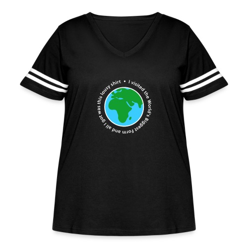 I visited the World's Biggest Form - Women's Curvy V-Neck Football Tee