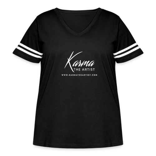 Karma - Women's Curvy Vintage Sports T-Shirt