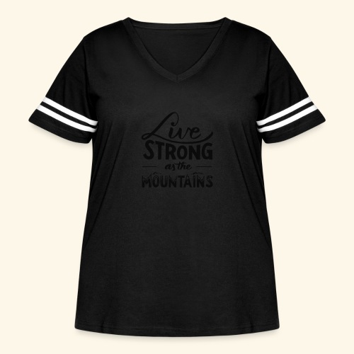LIVE STRONG - Women's Curvy Vintage Sports T-Shirt