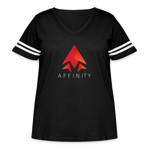 Affinity Gear - Women's Curvy V-Neck Football Tee
