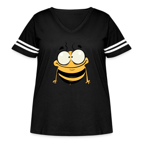 Happy bee - Women's Curvy Vintage Sports T-Shirt
