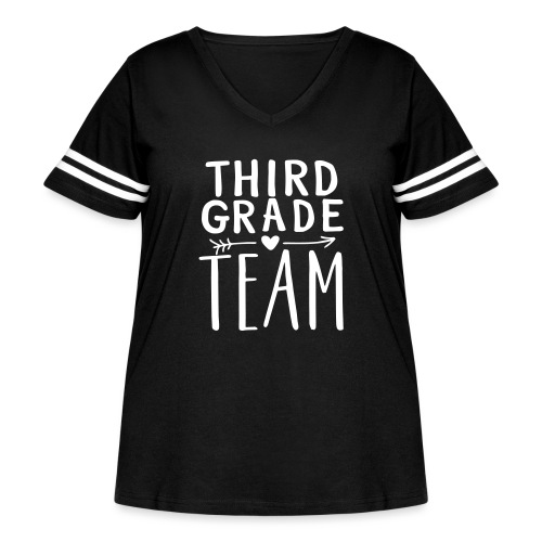 Third Grade Team Teacher T-Shirts - Women's Curvy Vintage Sports T-Shirt