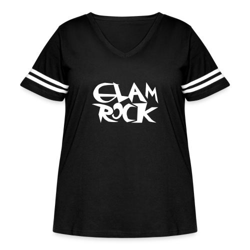 Glam Rock - Women's Curvy V-Neck Football Tee