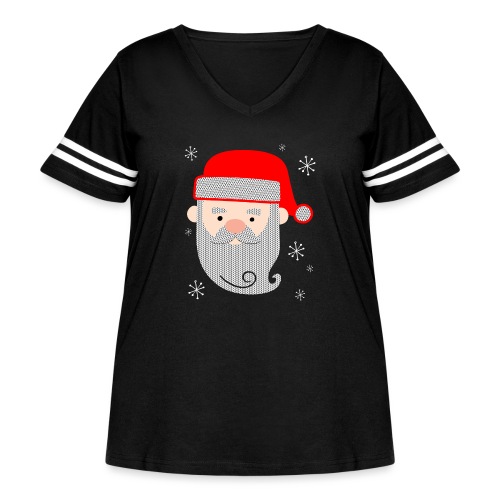 Santa Claus Texture - Women's Curvy Vintage Sports T-Shirt