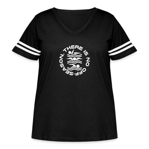 There is no Swim off-season logo - Women's Curvy Vintage Sports T-Shirt