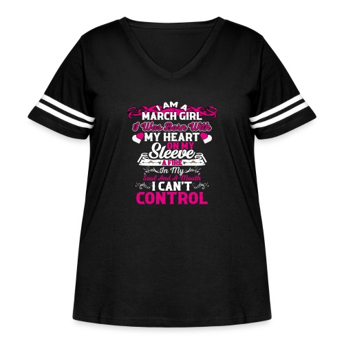 MARCH GIRL - Women's Curvy Vintage Sports T-Shirt