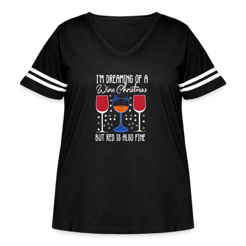 I'm Dreaming Of A White Christmas But Red Is Also - Women's Curvy Vintage Sports T-Shirt