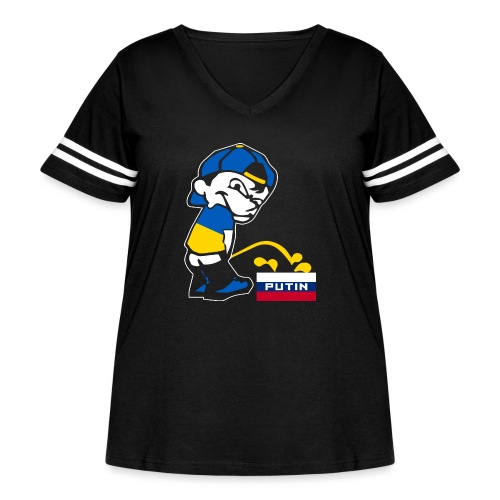 Ukraine Piss On Putin - Women's Curvy Vintage Sports T-Shirt