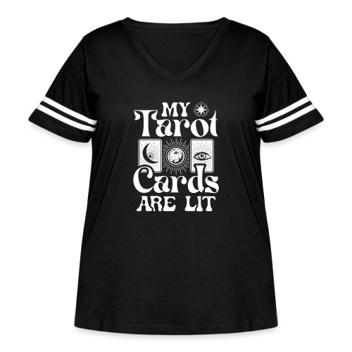 My Tarot Cards are Lit - Women's Curvy Vintage Sports T-Shirt