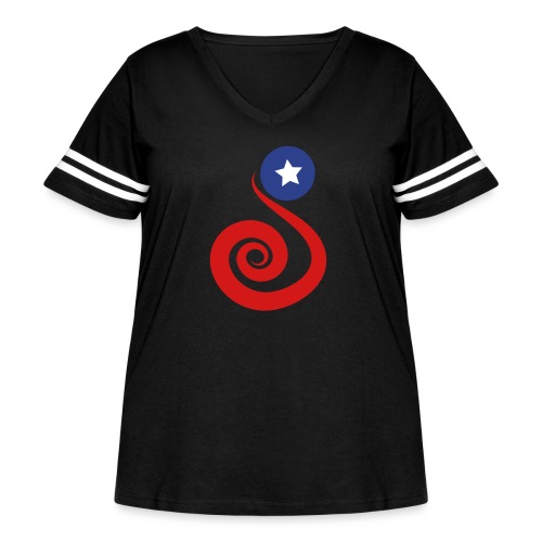 Caracol de Puerto Rico - Women's Curvy Vintage Sports T-Shirt
