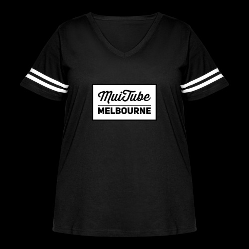 Muitube Melbourne - Women's Curvy V-Neck Football Tee