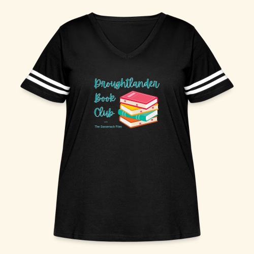 Droughtlander Book Club 2022 - Women's Curvy Vintage Sports T-Shirt