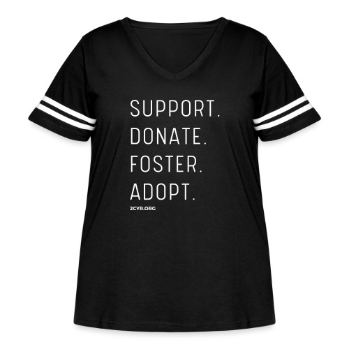 Support. Donate. Foster. Adopt. - Women's Curvy Vintage Sports T-Shirt