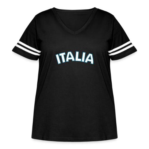 italia_2_color - Women's Curvy V-Neck Football Tee